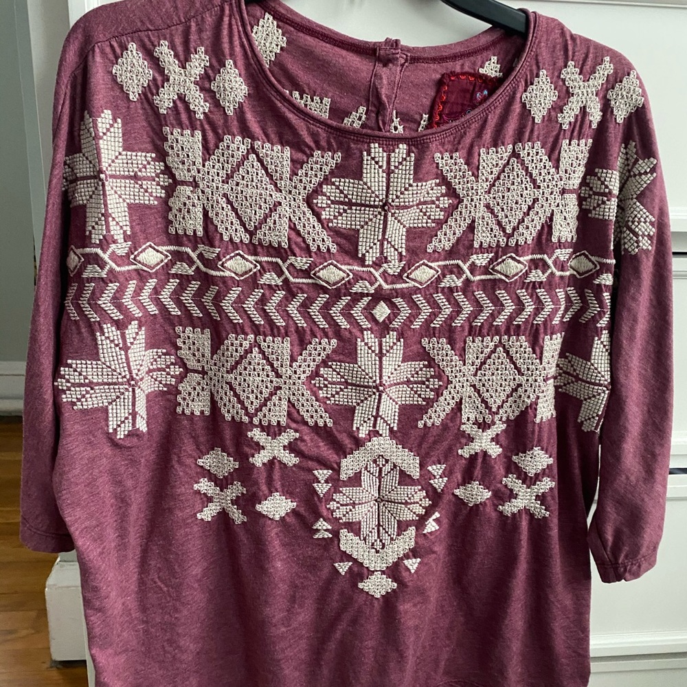 Johnny was embroidered top